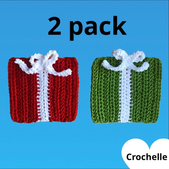 Hand Crafted Other - Crochet Christmas Present Coasters (2 pack)